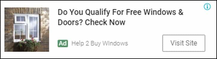 Help to Buy Windows Advert