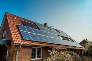 Solar panels installed on a house