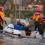 Flood victim rescue