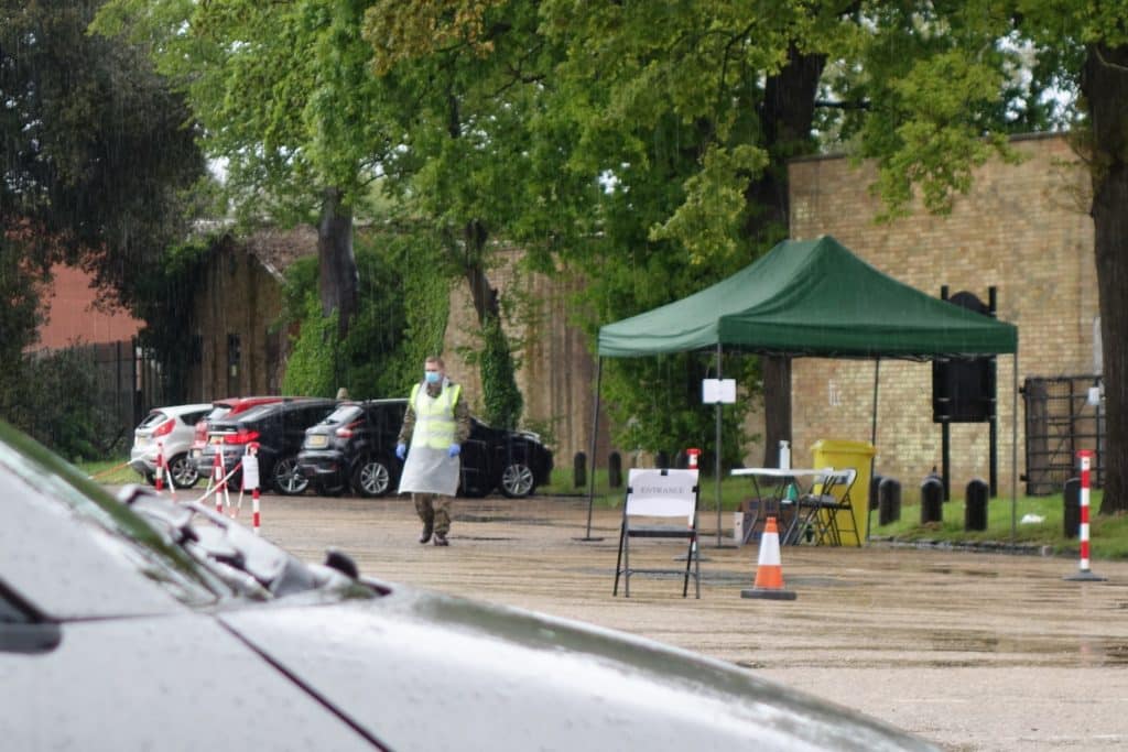 Military COVID-19 testing centre Wisbech