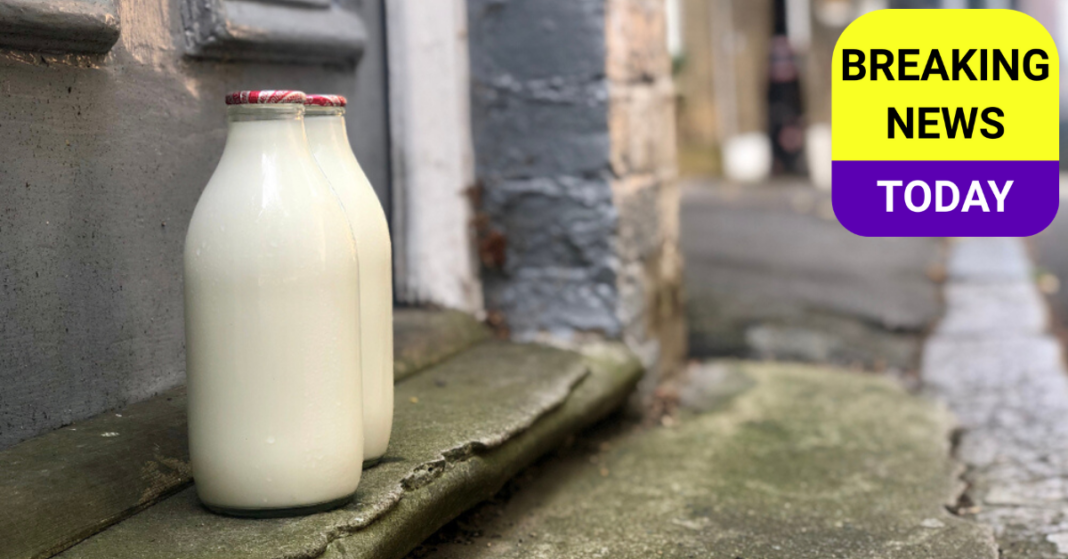 Milkman delivers fresh milk to door