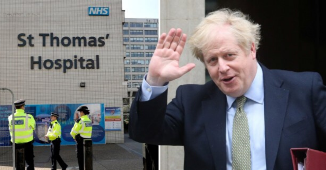 Boris Johnson in hospital