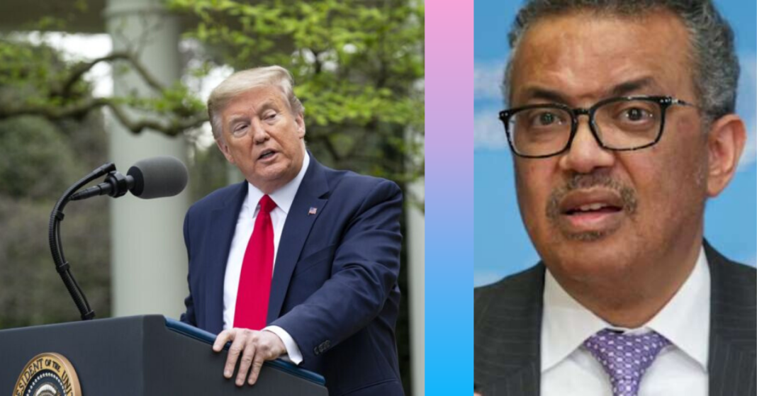 Tedros and Trump