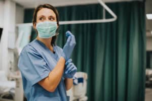 Nurses without PPE in UK