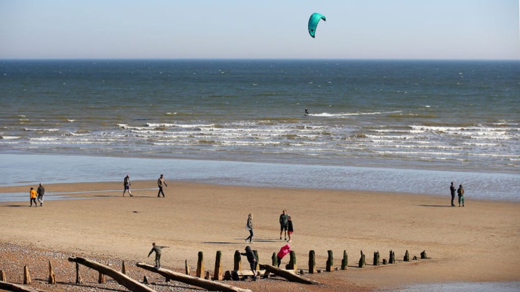 Beach users in UK