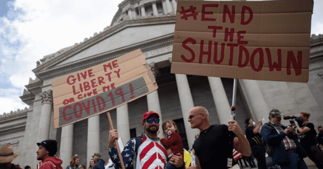 Americans protest lockdown