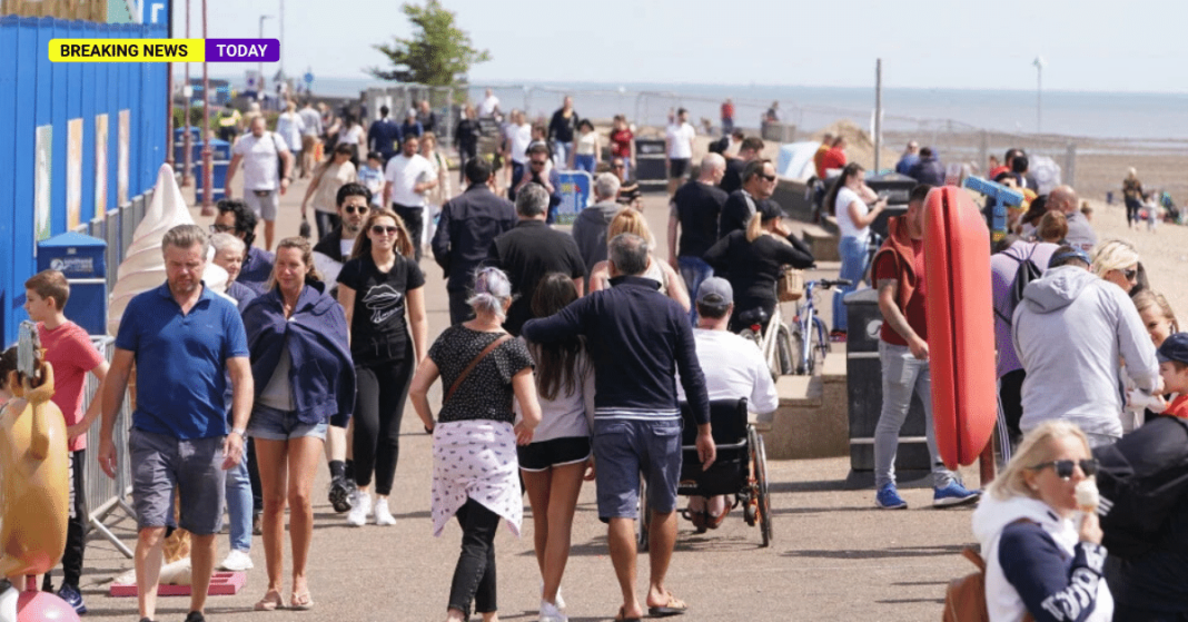 Busy UK Beach