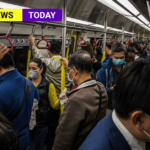 Crowded underground train