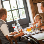Family in a pub