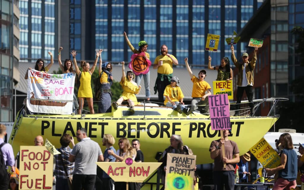 Extinction Rebellion Staging Protest Over Leeds Airport Expansion