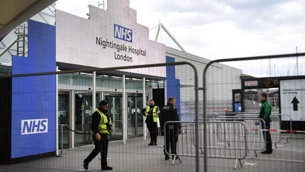 London Nightingale hospital to go 'on standby'