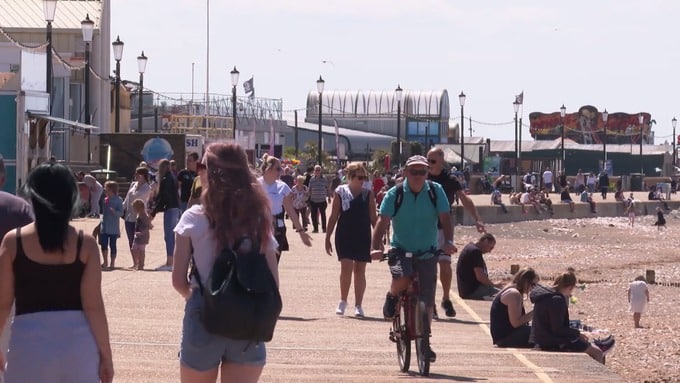 Busy seaside resort