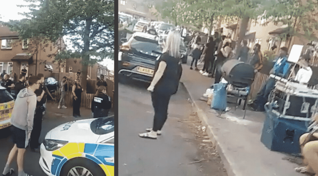 Police break up street party with DJ in Nottingham