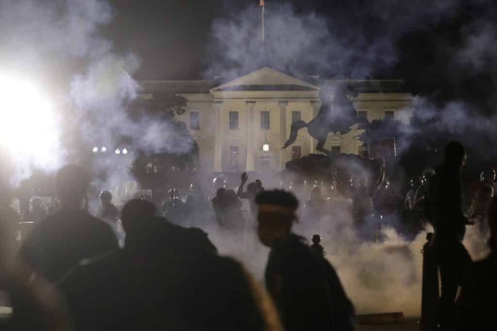 Trump rushed to White House bunker amid protests