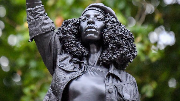 Black Lives Matter protester statue appears on Edward Colston plinth