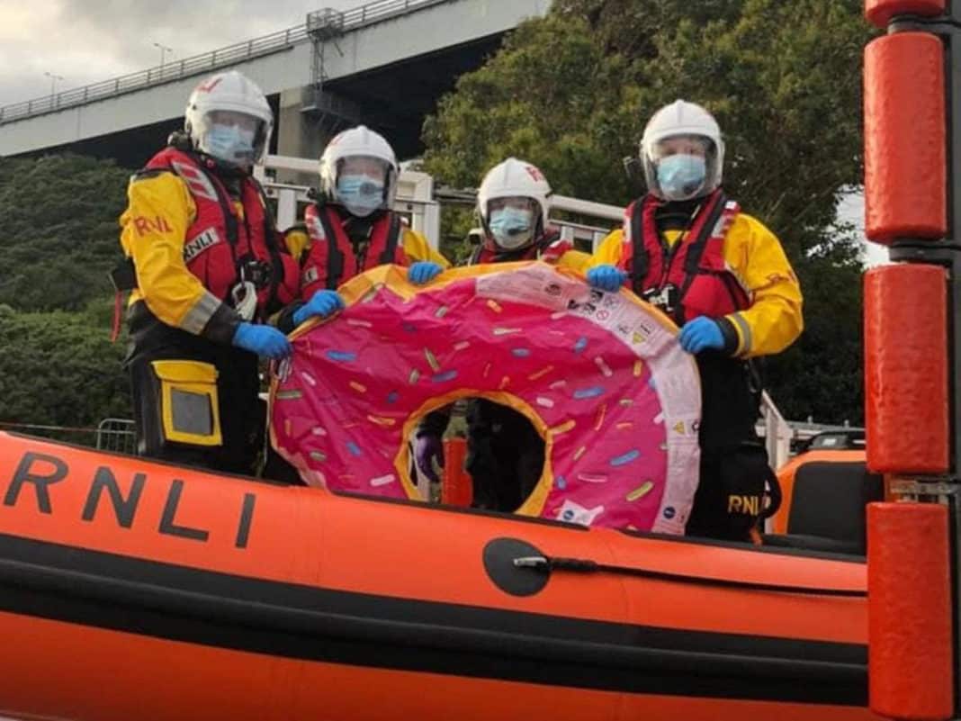 Teenagers on inflatable doughnut rescued from sea