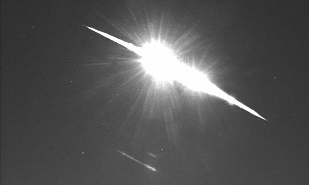 A 'Huge flash' as a meteor lights up skies 'like a giant firework'