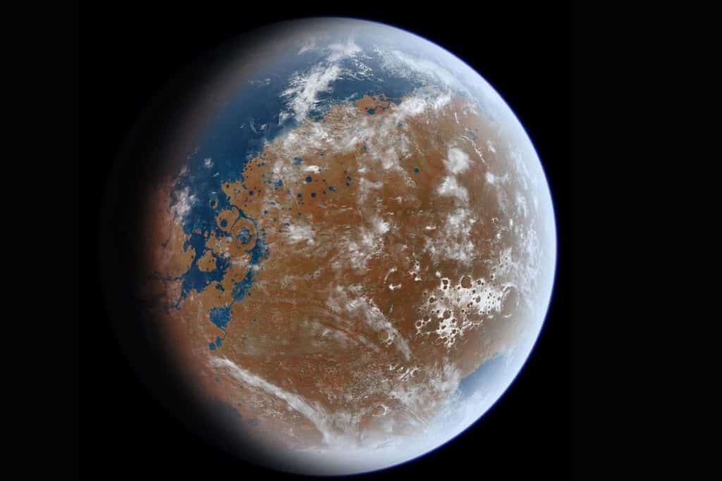 Vast amounts of water on Mars could be locked up under the surface