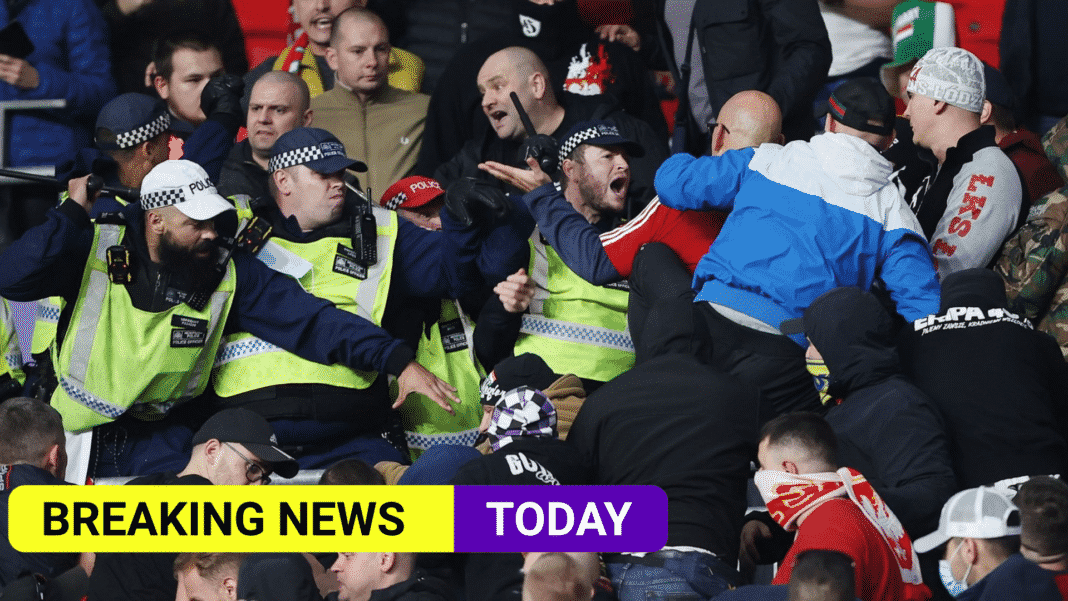 Hungary fans clash with police at Wembley Stadium